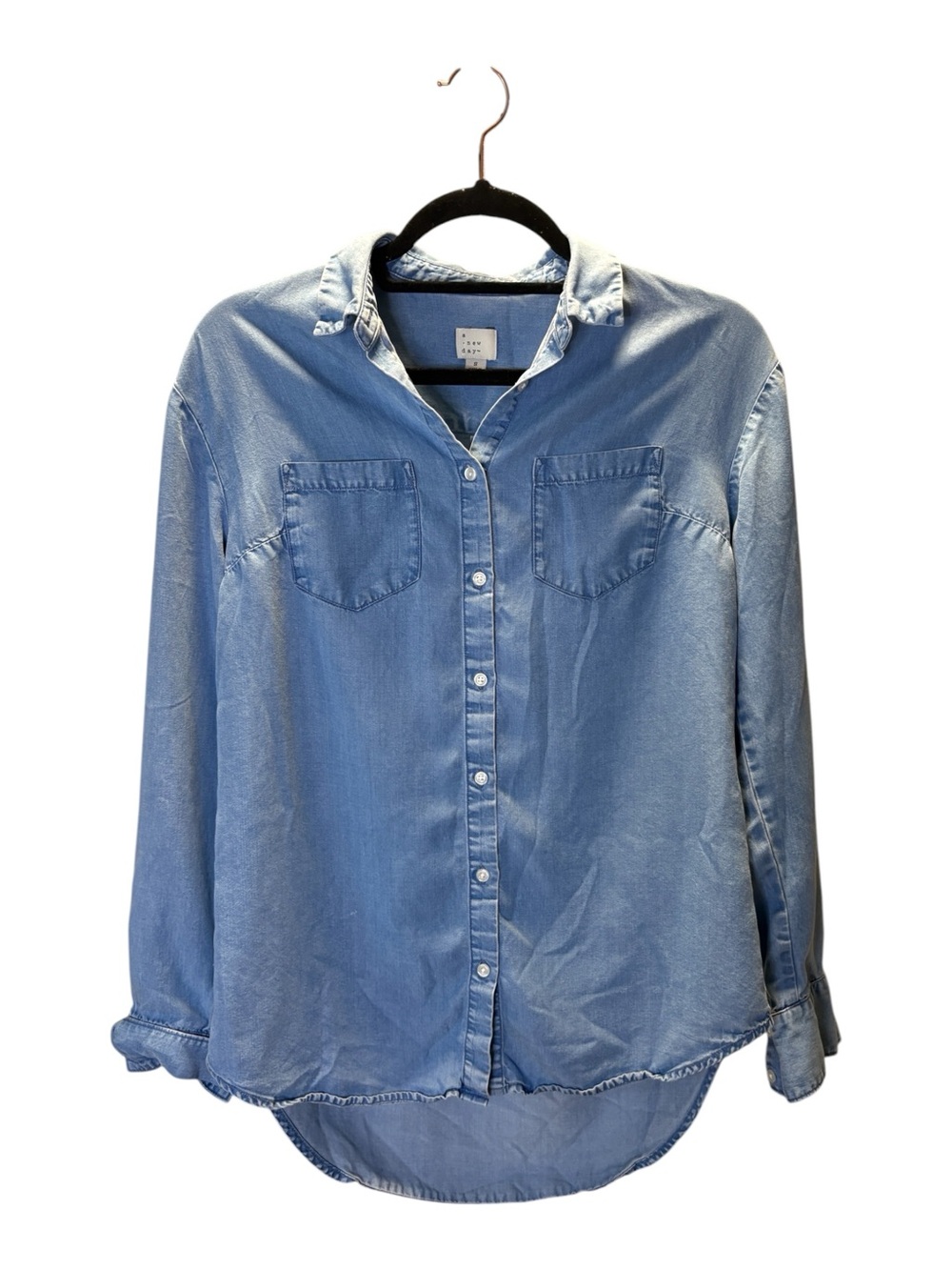 a new day Light Blue Denim Button-Up Shirt